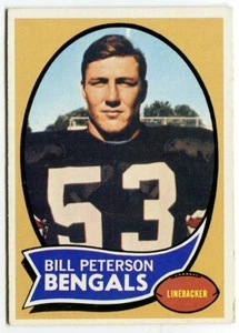 Tarjeta de novato 1970 Topps #16 Bill Peterson Cincinnati Bengals - Imagen 1 de 2