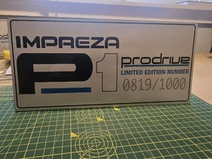 Subaru P1,Show Plate, Impreza Wrx Sti. Metal Sign. - Picture 1 of 2