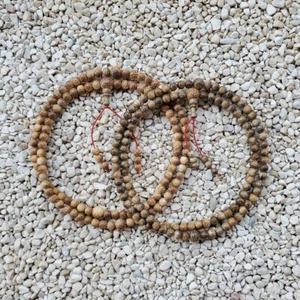 Exótico 9 mm Betel Cuentas de Oración de Palma Areca Catechu 108 Budista Mala Rosario - Imagen 1 de 11