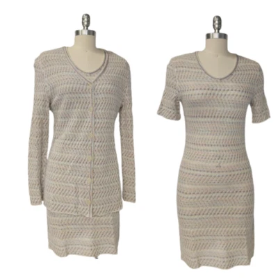Vintage Missoni Sweater Dress Matching Set Size S Knit Rayon 70s 80s Sport - Image 1 of 4
