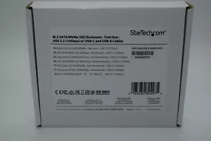 Startech USB-C 10Gbps M.2 NVMe & SATA SSD Enclosure Tool-free M.2 PCIe/SATA - Picture 1 of 6