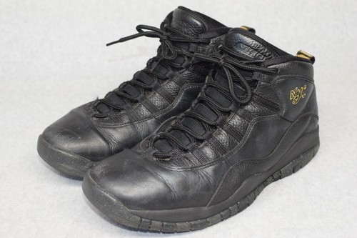 Scarpe da basket Air Jordan da uomo 10 5 retrò New York pelle nera 310805 012