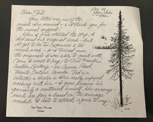 Cartoonist LYNN JOHNSTON "For Better Or Worse" signed correspondence - Picture 1 of 2