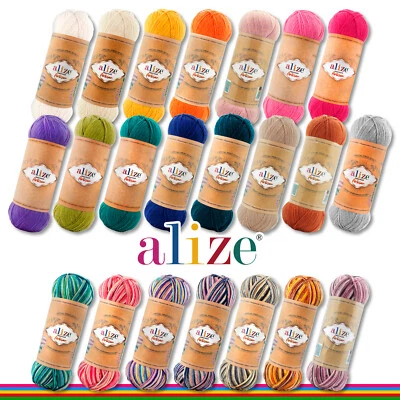 Alize 100 g Superwash Artisan Sockenwolle Sockengarn Strumpfgarn 22 Farben