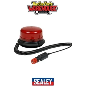 Sealey WB954LEDR Warning Beacon with Magnetic Fixing SMD LED 12/24V - Red - Picture 1 of 5