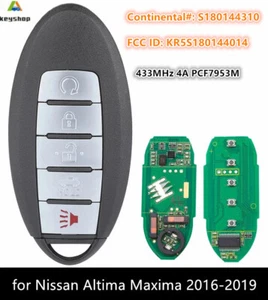 Keyless Smart Remote Car Key Fob for Nissan Altima Maxima 2016-2019 S180144310 - Imagen 1 de 4