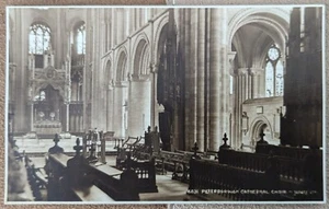 Peterborough Cathedral Choir Interior, Cambridgeshire Judges Real Photo Postcard - Picture 1 of 2