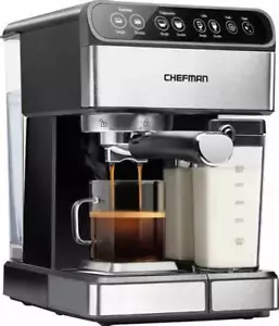 Chefman RJ54-G-SS Crema Supreme 15 Bar Espresso Machine with Milk Frother SEALED - Picture 1 of 1