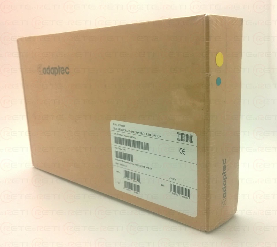 € 116+IVA IBM 32P0033 ServeRAID-6M Ultra320 SCSI Controller NEW FACTORY SEALED - Immagine 1 di 1