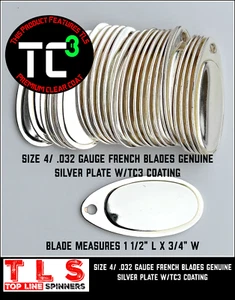 Pkg of 25 each Size 4 Premium Silver Plate French Blades.032 gauge w/TC3 Coating - Picture 1 of 2