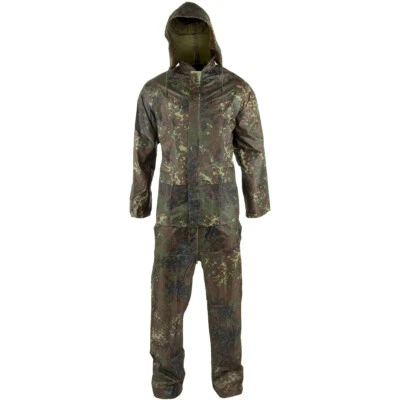 Mil-Tec Flecktarn Camo light weight rain suit, S to 3XL, NOS cd., free shipping - Image 1 of 4