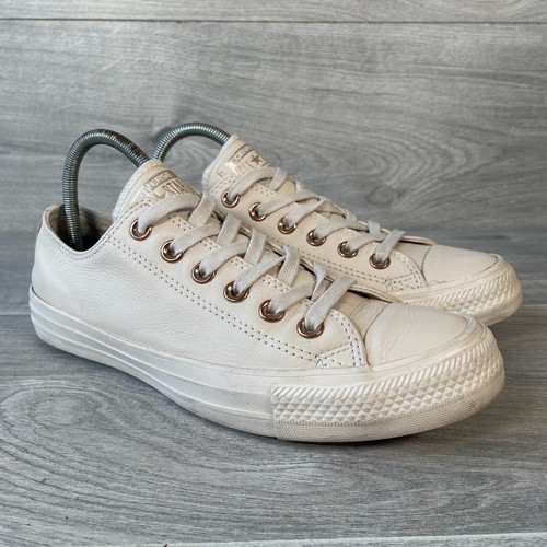 Converse scarpe da ginnastica donna beige taglia UK 5 5 scarpe basse stringate