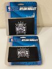Lot of 2 NEW Sacramento Kings Trifold Nylon Wallet With Coin Pockets