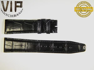 NUOVO A19247 OEM Autentico Cinturino IWC 21mm Croco IWA19247 Nero - Foto 1 di 2