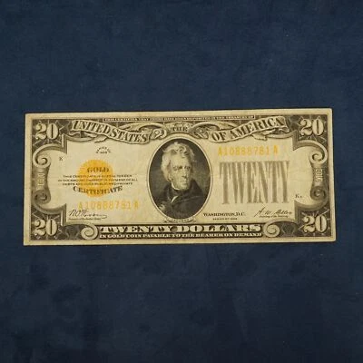 Series of 1928 $20 Gold Certificate Twenty Dollar Bill FR 2402 - Free Ship US - Image 1 of 4