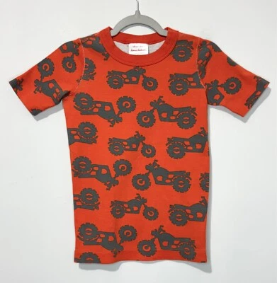 Hanna Andersson Boys Pajama Top 120 US 6-7 Organic Cotton Orange Crew Neck NWOT - Image 1 of 3