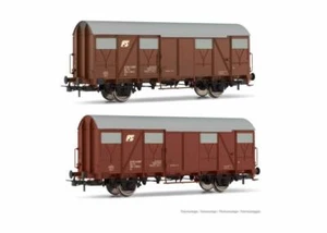 Rivarossi2er Set ged. Güterwagen Gs, flache Wände, FS Logo, Ep. IV-V, FS 6506_HR - Picture 1 of 1