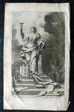 Calmet 1732 Folio Print. The Law was given to Moses. Classical