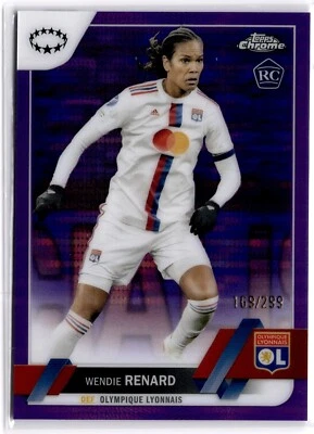 Wendie Renard 2022-23 Topps Chrome Women's Purple Refractor #91 Lyon #169/299 - Image 1 of 2
