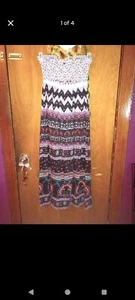 Billabong Maxi Dress Strapless Size Medium - Picture 1 of 4