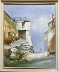 Molde Jack R (1925-1998) Polperro, Cornualles - Pintura al óleo impresionista vintage - Imagen 1 de 12
