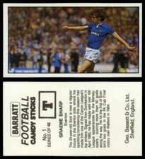 Graeme Sharp - Everton #1 Barratt Football Candy Sticks 1985-6 Bassett Card