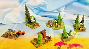 6 Stk. fertige Dioramen, Modellbau -integration in die Eisenbahn, (MB21) - Bild 1 von 6