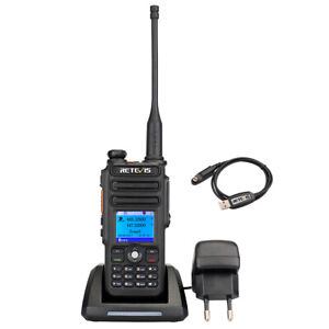 DMR GPS Funkgerät Retevis RT82 DualBand 136-174&400-480MHz Walkie Talkie+USB