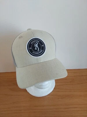 Original Browning  Logo Baseball Cap/Hat Ivory Adjustable - Image 1 of 4