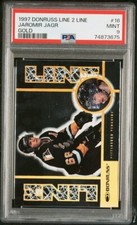 /1000 PSA 9 Graded Mint 1997-98 Donruss Jaromir Jagr Line 2 Line Gold 0681/1000