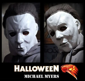 2 LATEX MASKS MICHAEL MYERS Adult HALLOWEEN horror Mascara Terror DISFRAZ art KO - Picture 1 of 20
