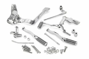 Complete Chrome Forward Controls Control Kit With Foot Pegs Footpegs Harley FXR - Picture 1 of 1