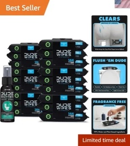 Wipes - Flushable Wipes with Bombs Toilet Spray - 18 Pack, 864 Wipes + 1 Spra... - Picture 1 of 7