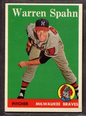 1958 Topps Set-Break #270 Warren Spahn como nuevo *Jaysace* Foto 1 de 2