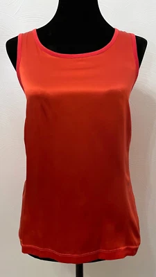 Chico's женщин без рукавов декольте шелк спереди Майка размер 0 оранжевый шелк - Изображение 1 из 4