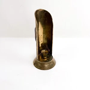 Vintage Brass Candle Holder with Handle Retro Victorian - Picture 1 of 11
