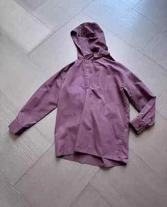 Sudadera con capucha de nailon fruncida Tibi con espalda Cocoon talla S - Imagen 1 de 4