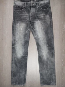 Born Fly Anytown USA Denim Jeans grau distressed Herren Größe 32 x 32 Knopfleiste - Bild 1 von 12