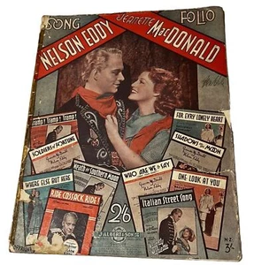 Nelson Eddy Jeanette MacDonald Song Folio: Sheet Music Antique RARE 1939 AU/NZ - Picture 1 of 10