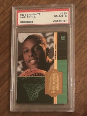 RARE 1998-99 Upper Deck SPx Finite Paul Pierce RC PSA 8 HOF Celtics /250 - Image 1 of 2