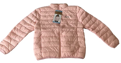 Chaqueta de Plumón Eddie Bauer Niñas Talla L 10/12 Rosa Embalable Manga Larga Cremallera Completa Foto 1 de 4