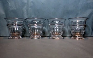 Vasos de gelatina georgianos cuatro vidrio facetado plomo inglés calidad antigua raro - Imagen 1 de 14