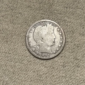 1897-S San Francisco Mint Silver Barber Quarter TL - Picture 1 of 2
