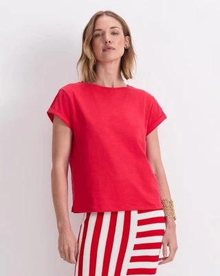 Sportscraft Alexa Slub Cotton Tee Red Size Small New With Tags S - image 1 of 4