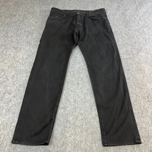 Pantalones de mezclilla Hugo Boss Maine para hombre regulares cónicos 36 32 lavado oscuro negro elástico - Imagen 1 de 12