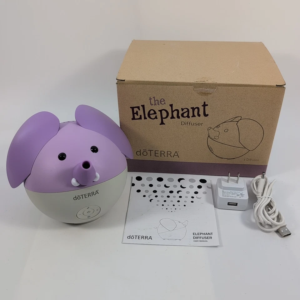 DoTerra Elephant Essential Oil Diffuser Light Ambient Sounds Kids Nursery w/ Box - Image 1 of 4