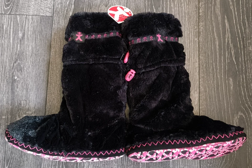 Damas Dormitorio Atletismo Y2K Lujo Imitación Piel Media Pantorrilla Mocasín Zapatilla Botas Foto 1 de 4