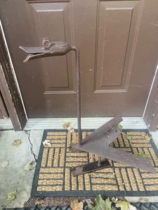 Rottami di uccellino arte cortile metallo acciaio saldato arrugginito giardino arte popolare 27” firmati - Foto 1 di 10