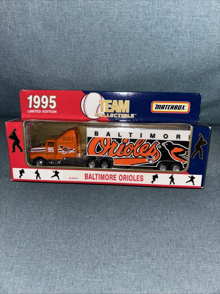 1995 BALTIMORE ORIOLES PETERBILT TRAILER/MATCHBOX/WHITE ROSE COLLECTIBLES - Image 1 of 3