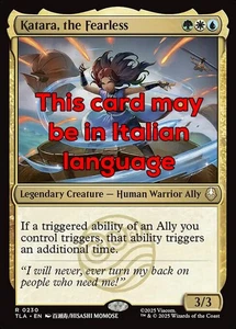 MTG KATARA, THE FEARLESS EXC - KATARA, L'INTREPIDA 230 - TLA - MAGIC - Picture 1 of 1